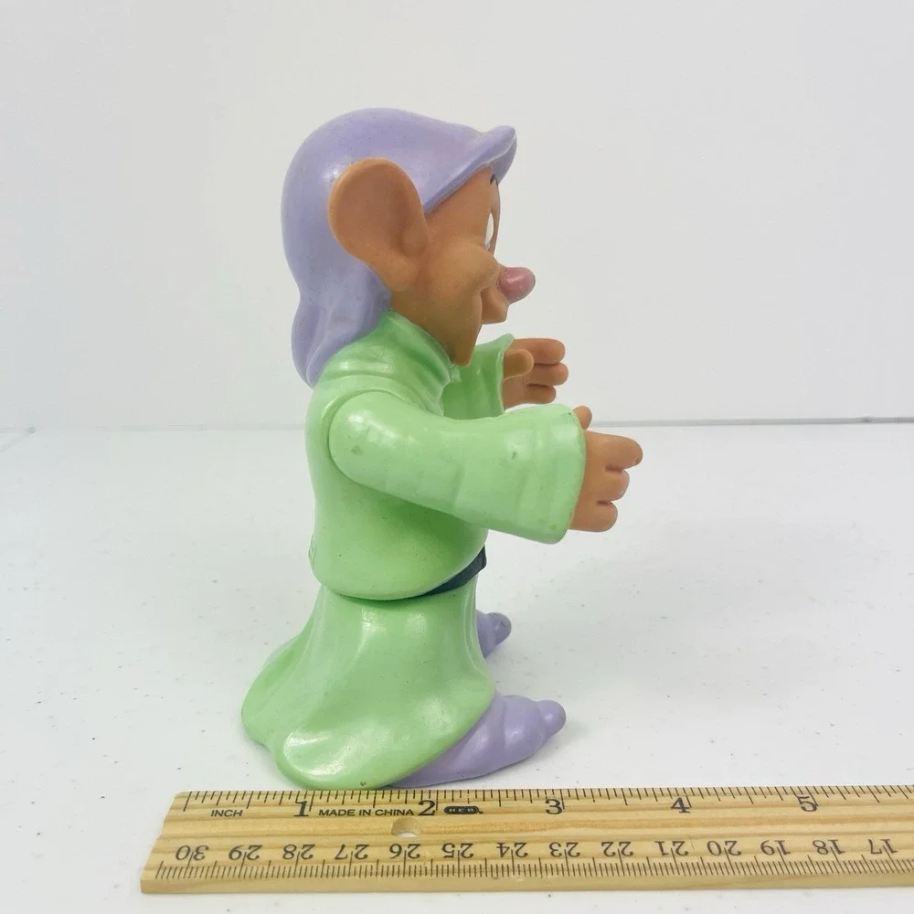 DOPEY Vintage Snow White and the Seven Dwarfs Vinyl Toy Doll Figure‎ Figurine 5